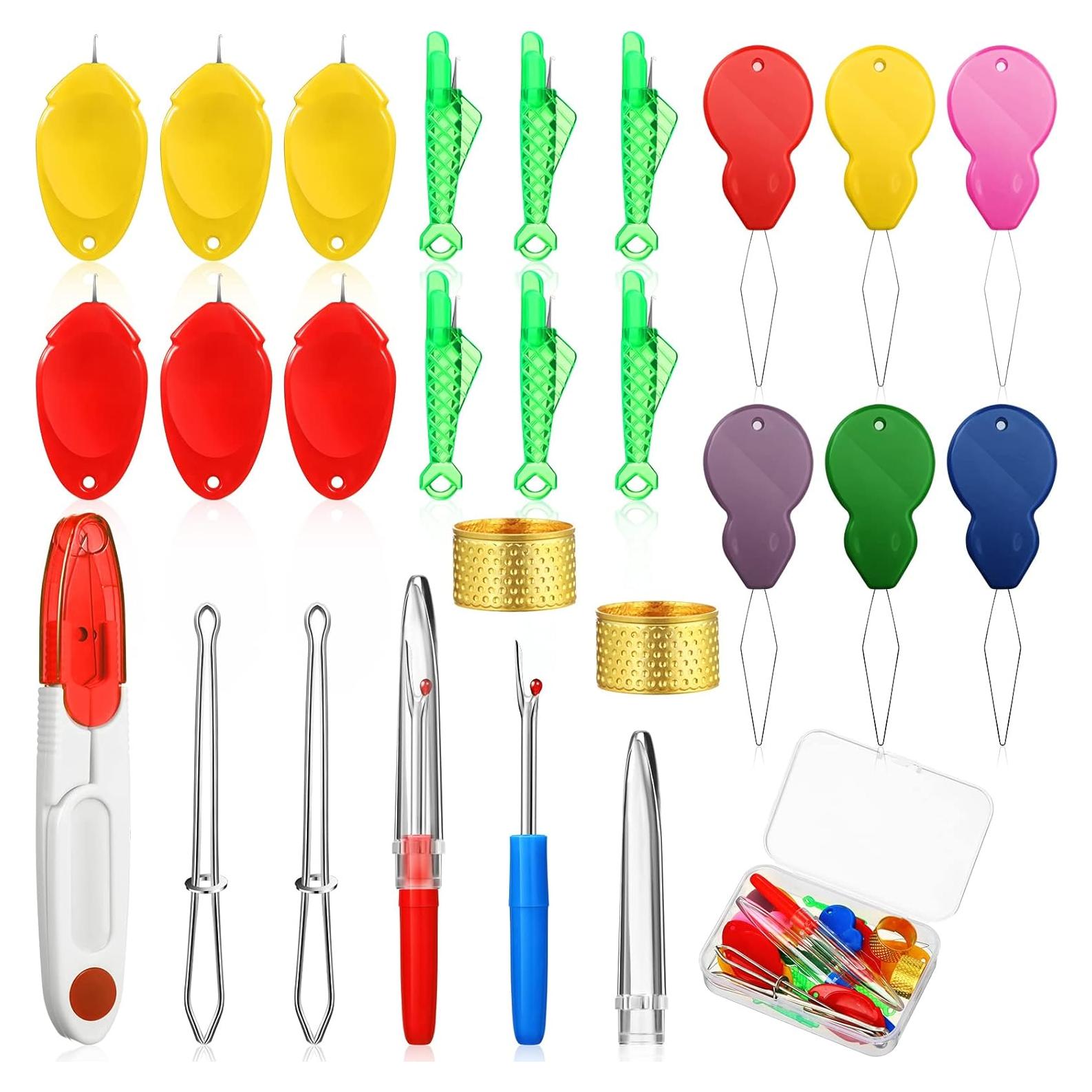 Kit de Costura 26 Piezas MTLEE - Enhebradores, Tijeras y Más