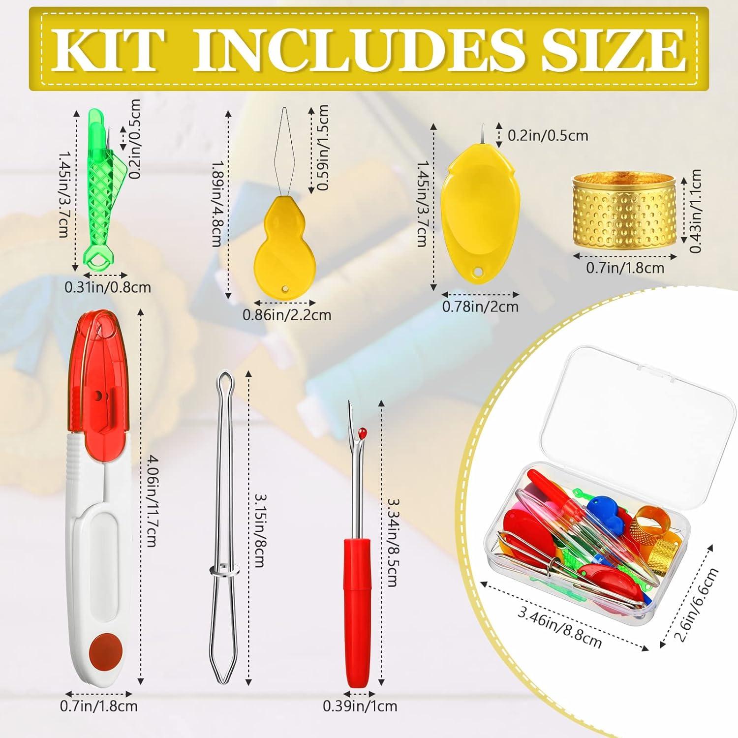 Kit de Costura 26 Piezas MTLEE - Enhebradores, Tijeras y Más