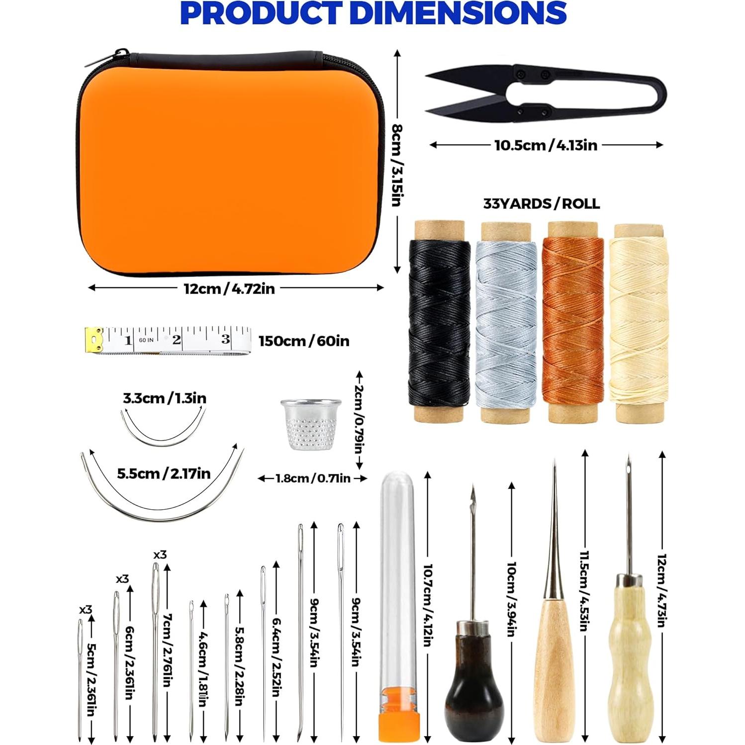Kit de Reparación de Cuero PLANTIONAL 31 Piezas con Estuche