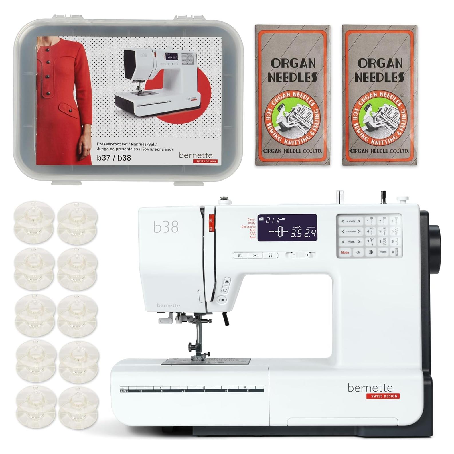 Máquina de Coser Computarizada Bernette B38 - 394 Puntadas, LCD