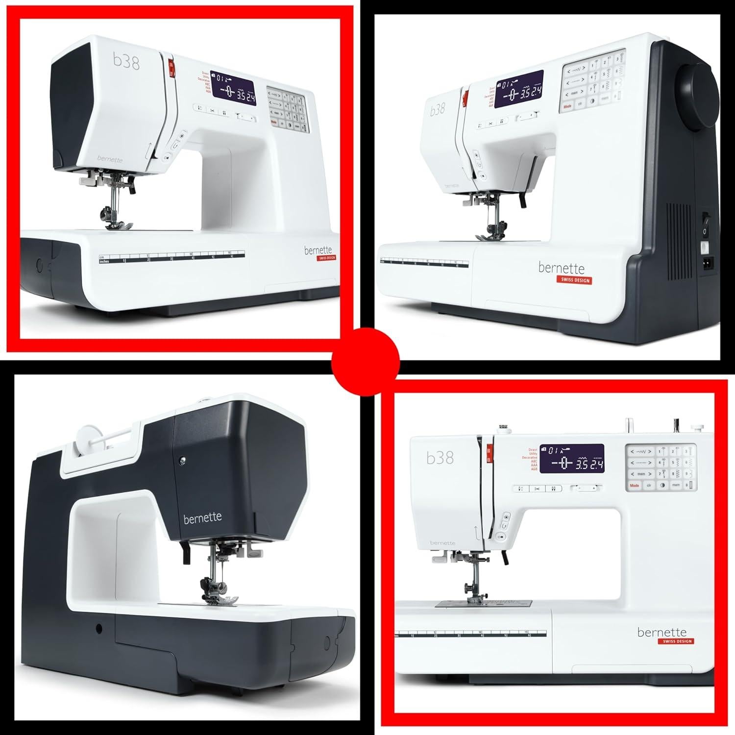 Máquina de Coser Computarizada Bernette B38 - 394 Puntadas, LCD