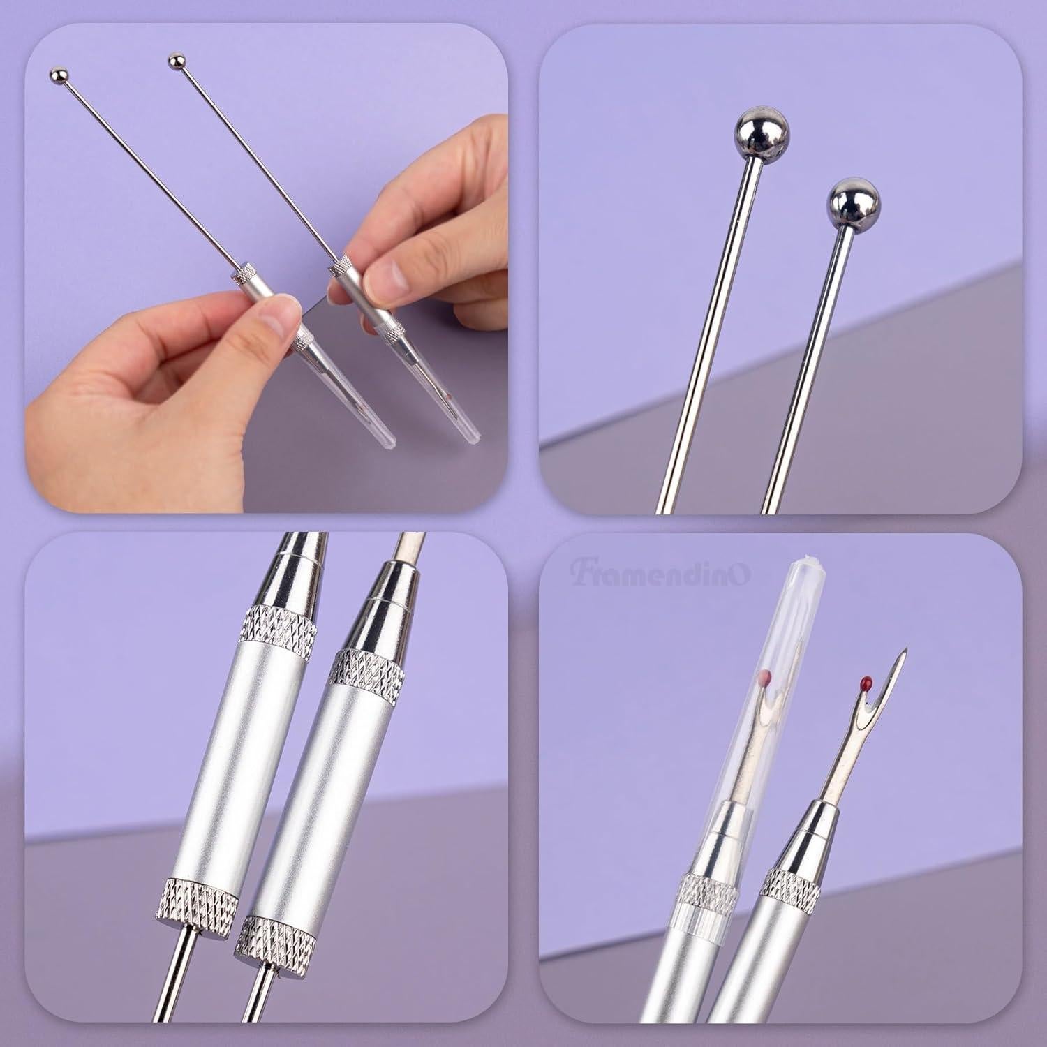 Cortador de Hilo con Perlas Framendino - 10 Piezas 15.5 cm