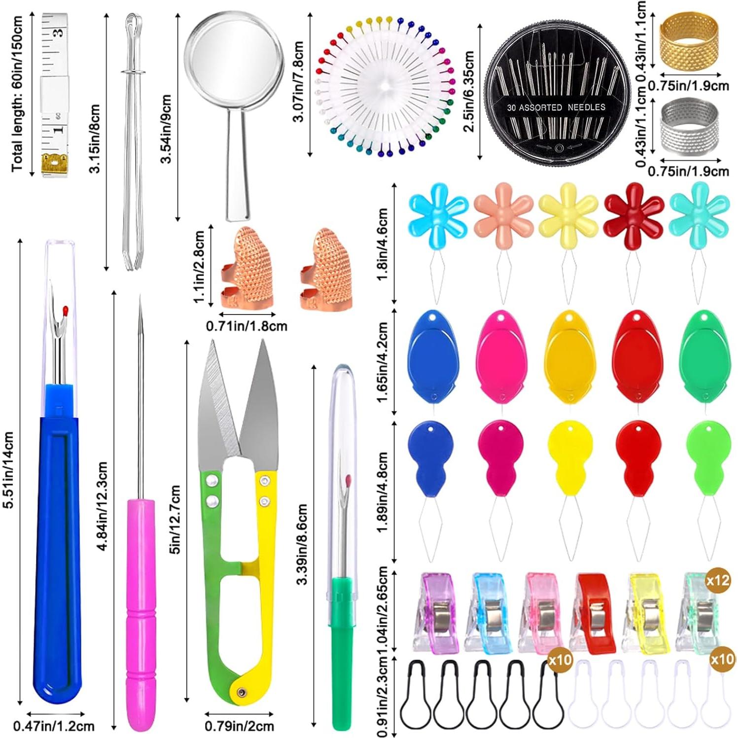 Kit de Costura Vellibring con 15 Enhebradores y 30 Agujas