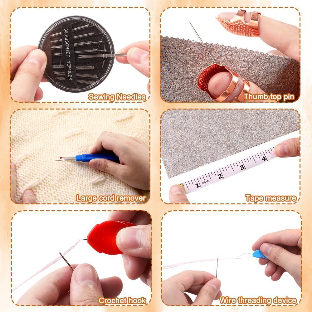 Kit de Costura Vellibring con 15 Enhebradores y 30 Agujas