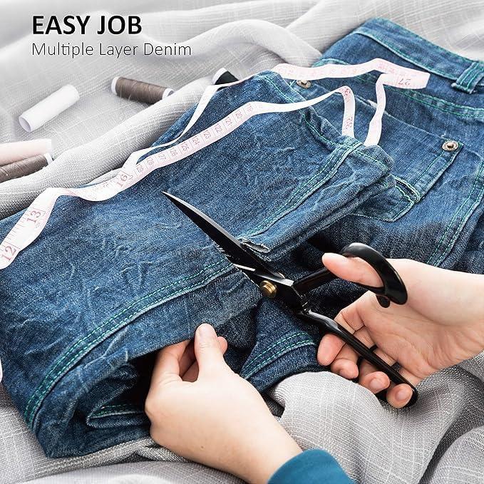 Tijeras de Tela H HILITING 20 cm Acero Alto Carbono Negro