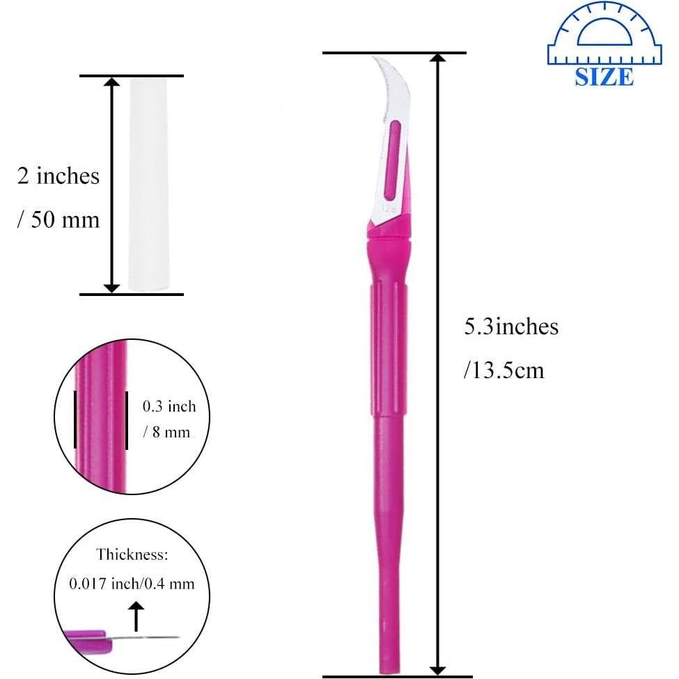 Cortador de Costura HAHIYO Rosa Ergonómico 2 Piezas 13.5 cm