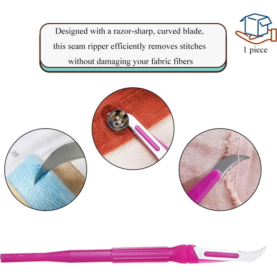 Cortador de Costura HAHIYO Rosa Ergonómico 2 Piezas 13.5 cm