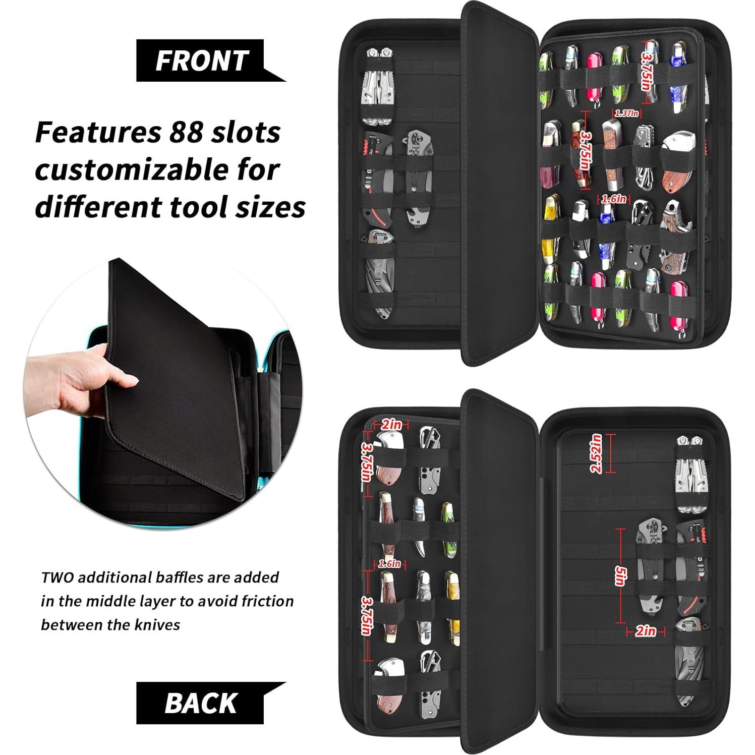 Estuche Organizador para 64+ Cuchillos de Bolsillo GWCASE