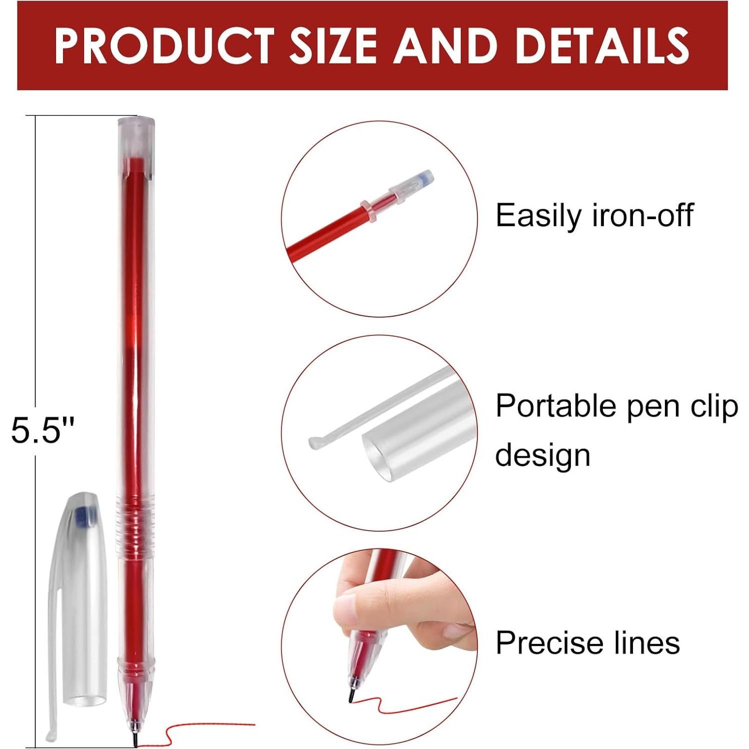 Juego de 24 Bolígrafos Borrables por Calor YFANITI para Tela