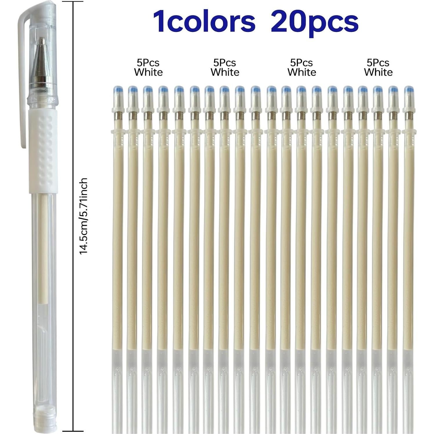 4 Bolígrafos Borrables por Calor Dinggaogao con 20 Recargas Blancas