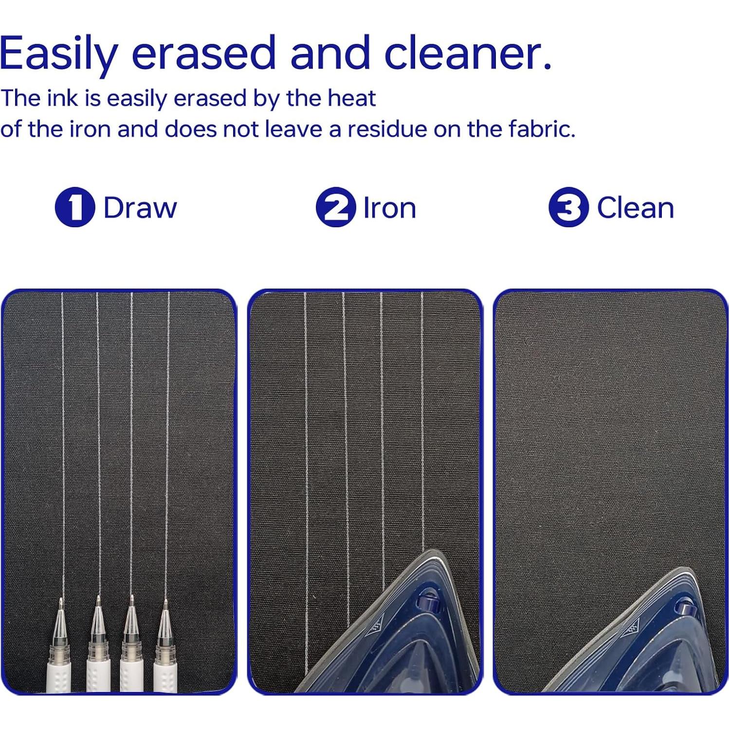 4 Bolígrafos Borrables por Calor Dinggaogao con 20 Recargas Blancas