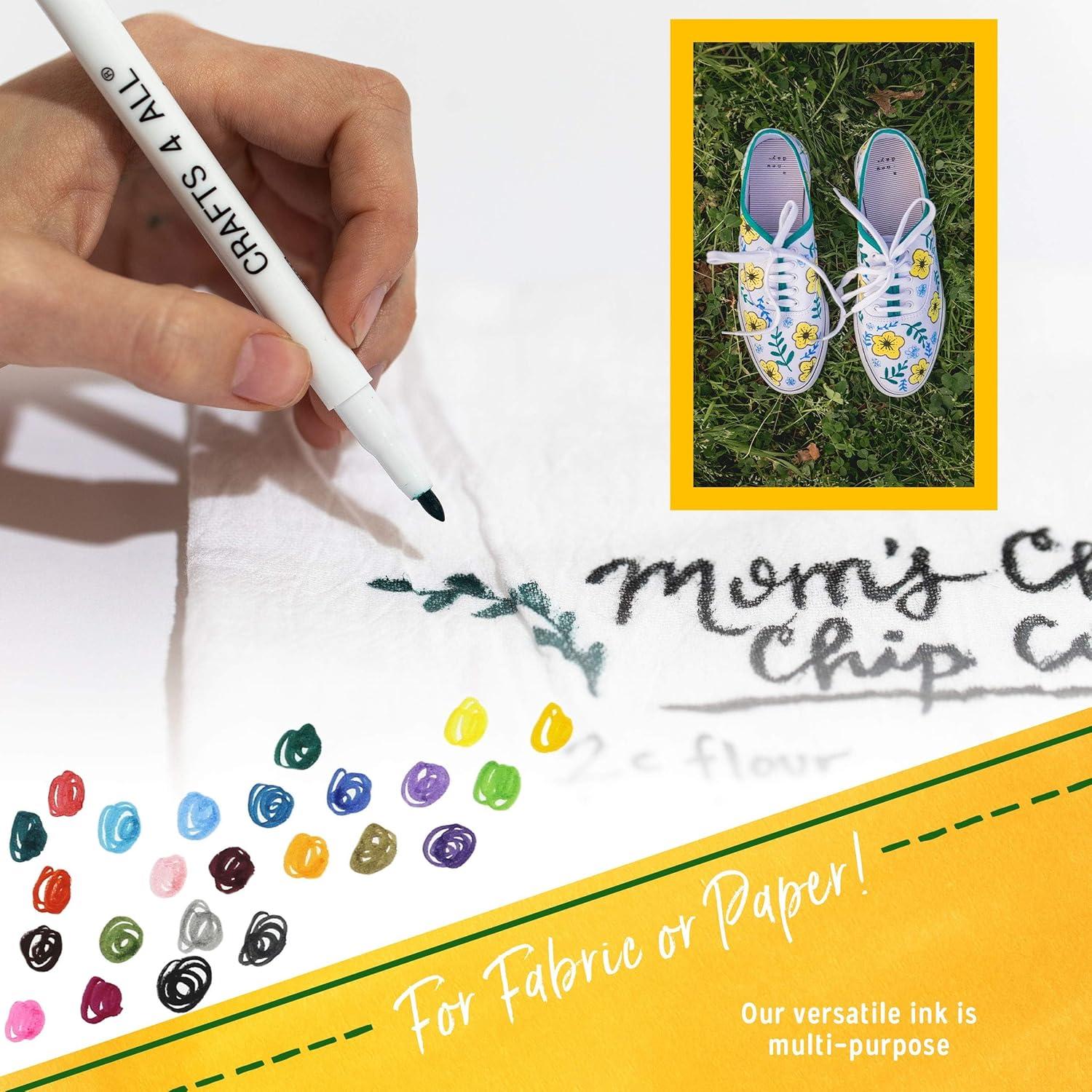 Marcadores de Tela Crafts 4 All - Paquete de 24 Multicolor