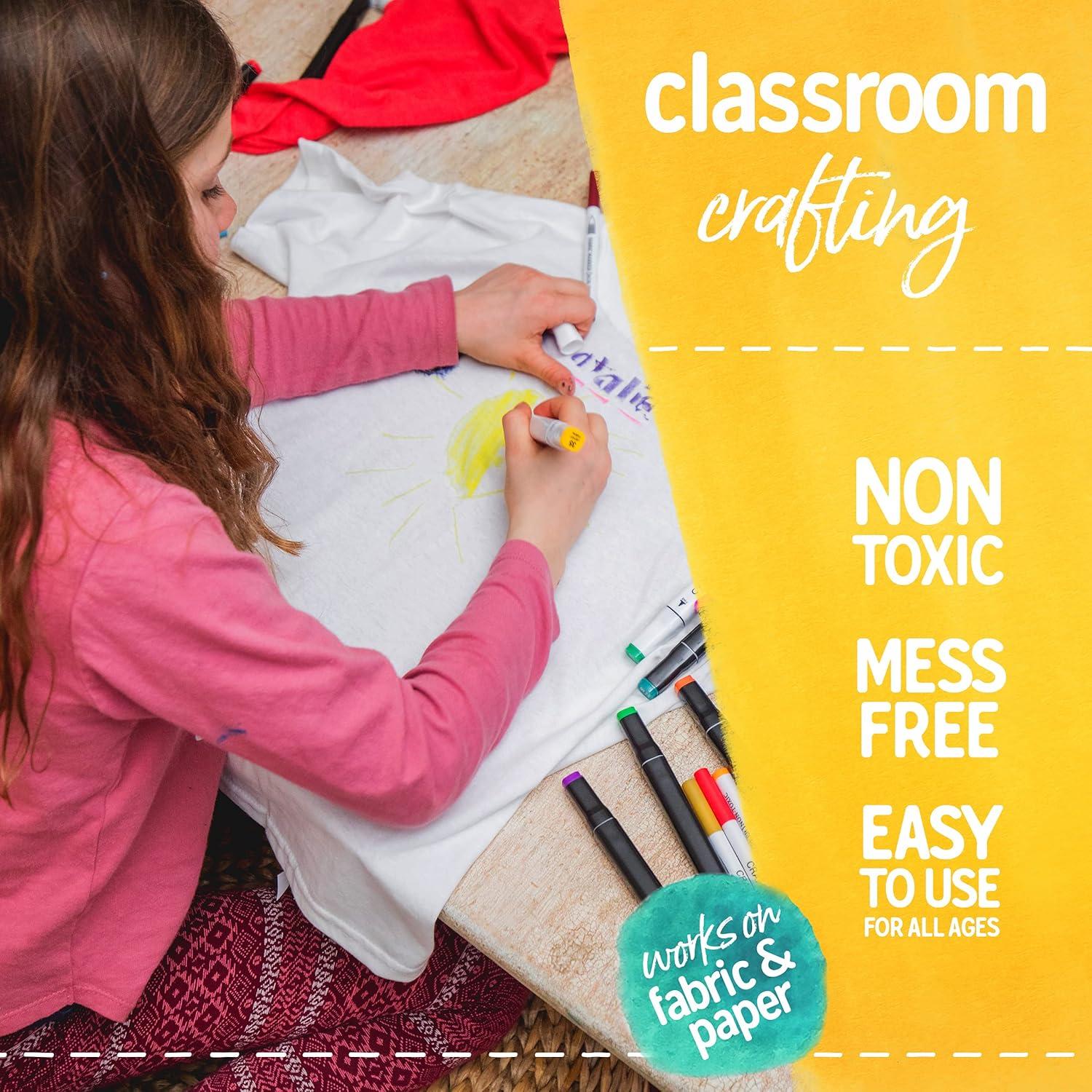 Marcadores de Tela Crafts 4 All - Paquete de 24 Multicolor