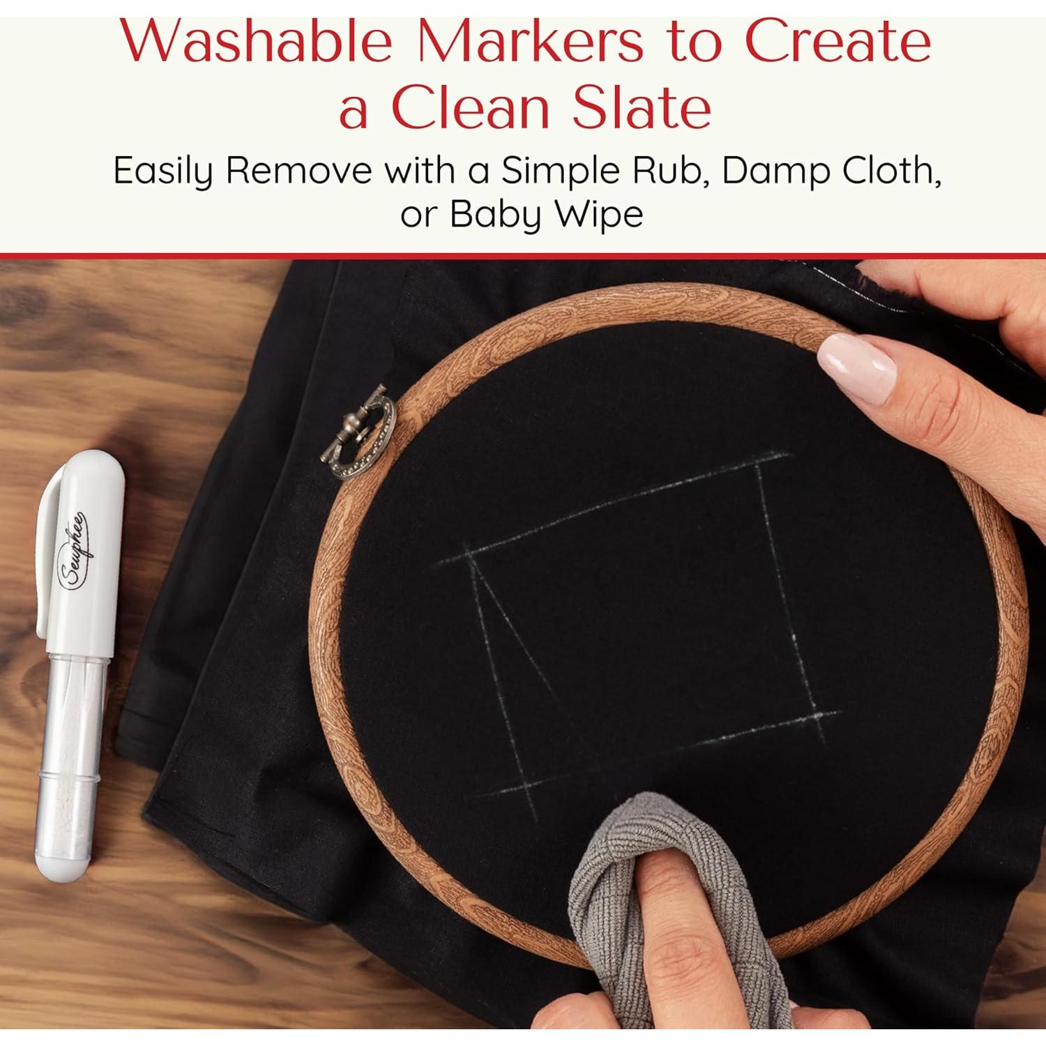 Marcador de Tiza Ergonómico Sewphee Blanco - 1 Paquete