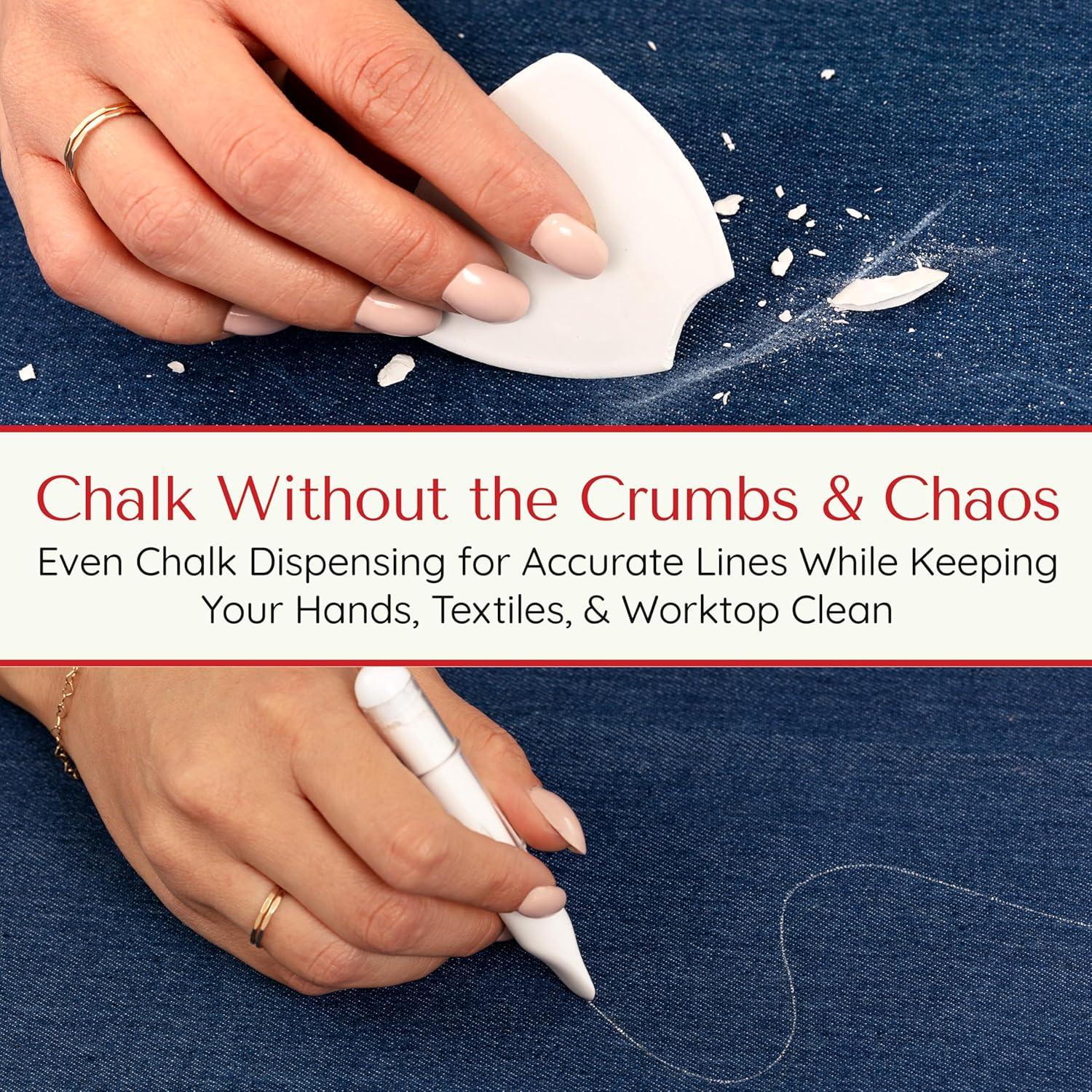 Marcador de Tiza Ergonómico Sewphee Blanco - 1 Paquete