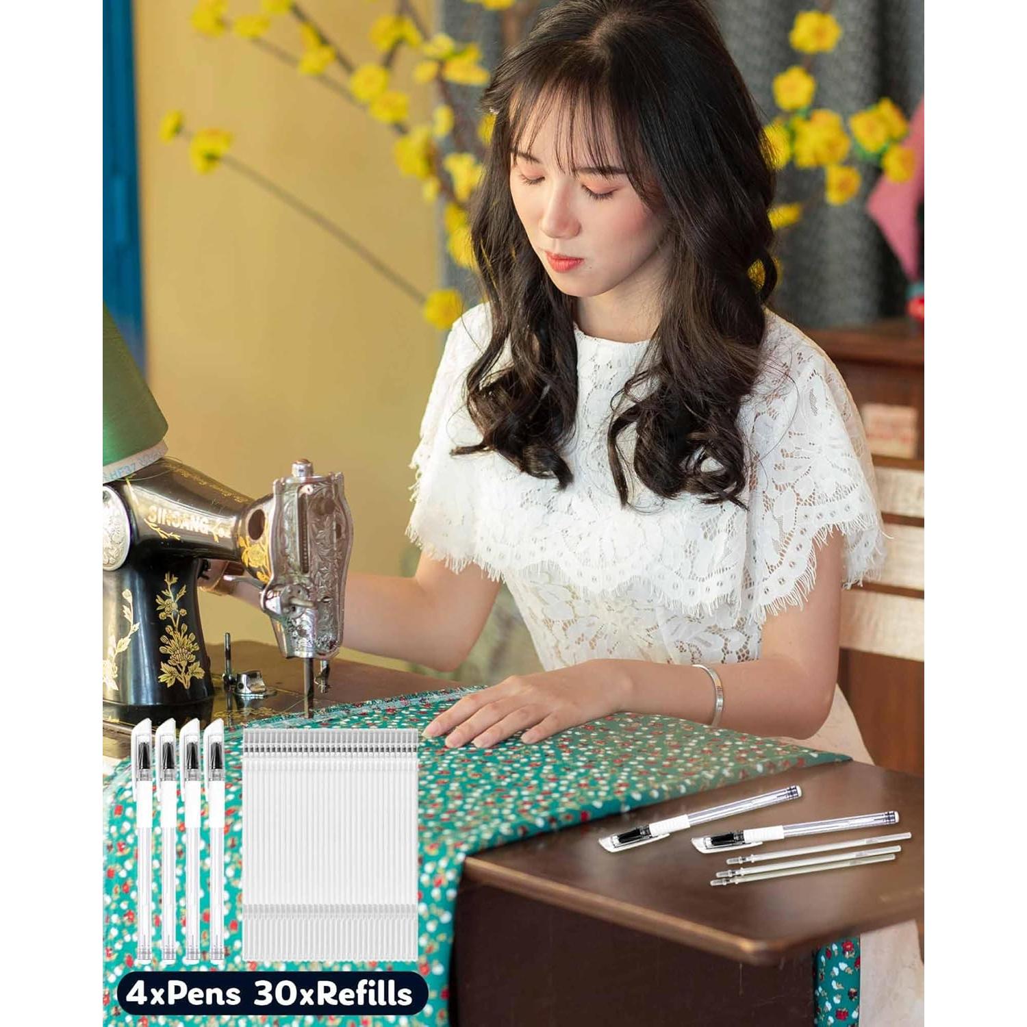 Bolígrafos Borrables por Calor Jauisus 4 Unidades con 30 Recargas