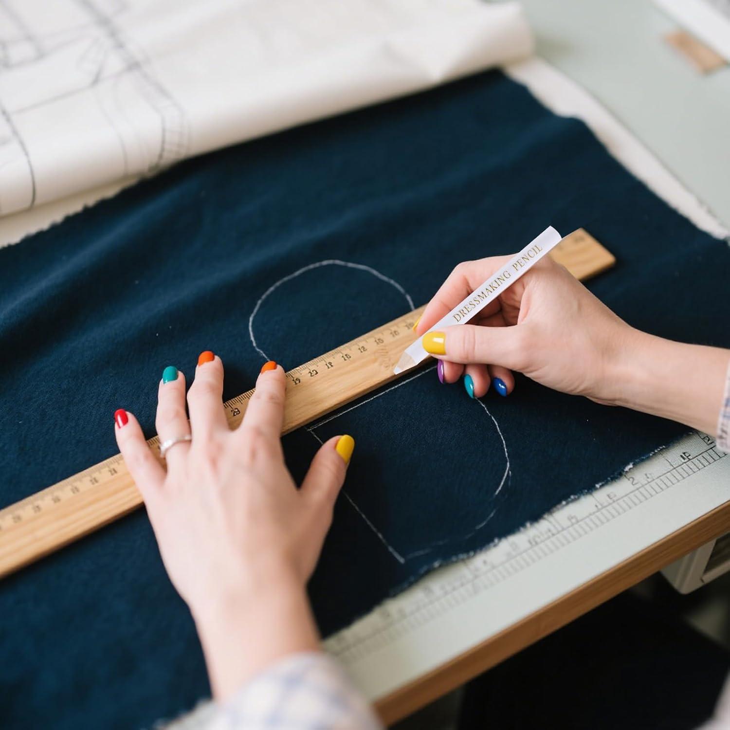 BOXOB 7 Lápices de Marcado de Tela Solubles en Agua 22.23cm