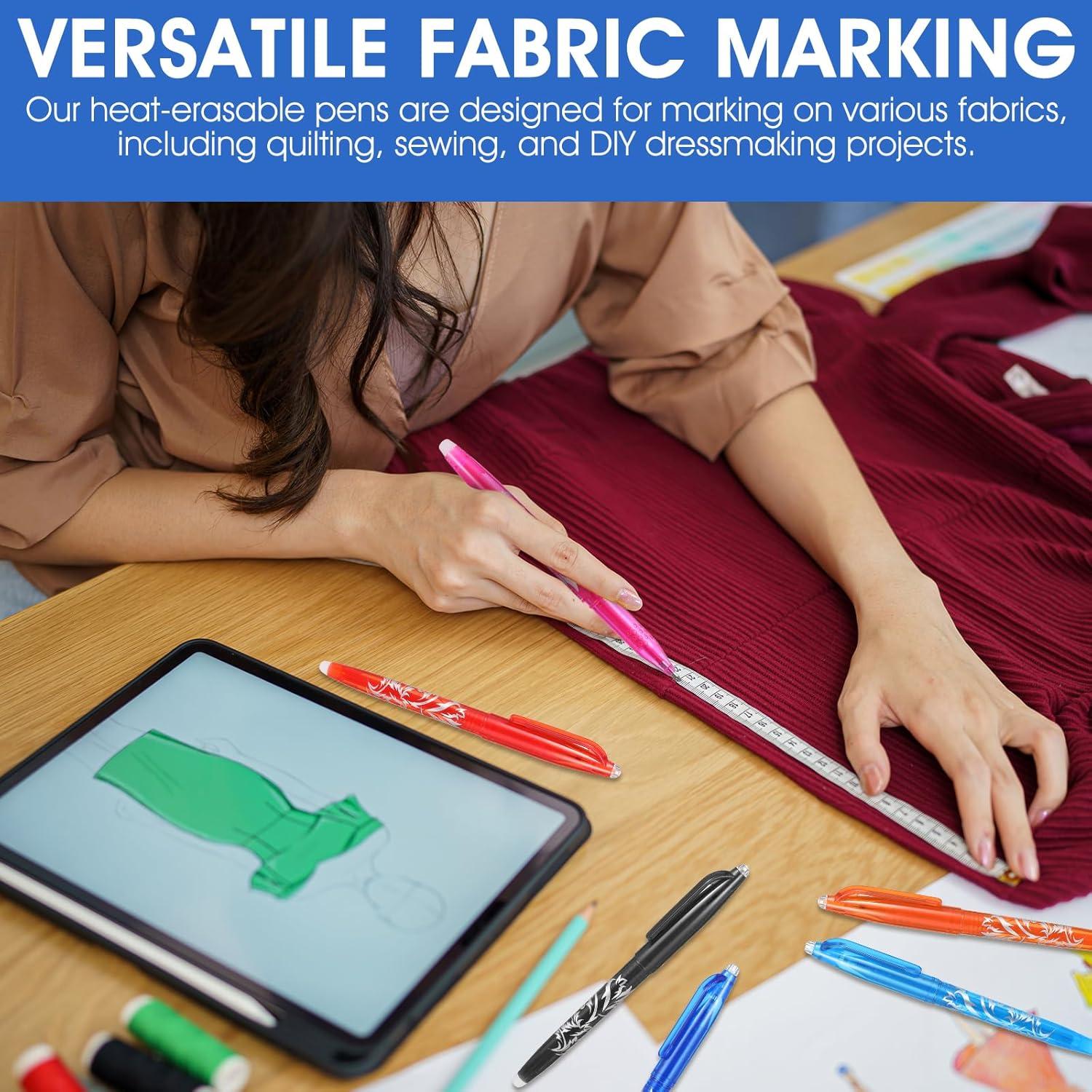 8 Bolígrafos Borrables por Calor Hpmjz para Tela 0.5mm