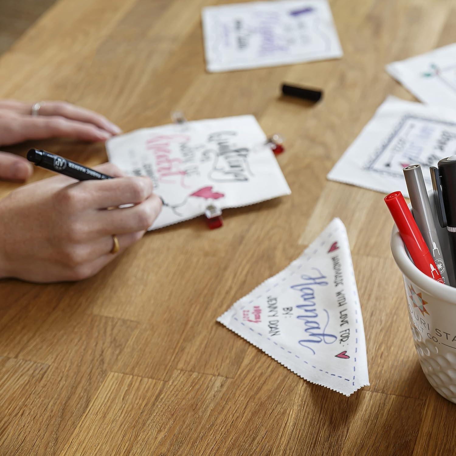 Marcadores de Tela Negros 2 Paquete - Punta Ancha y Fina