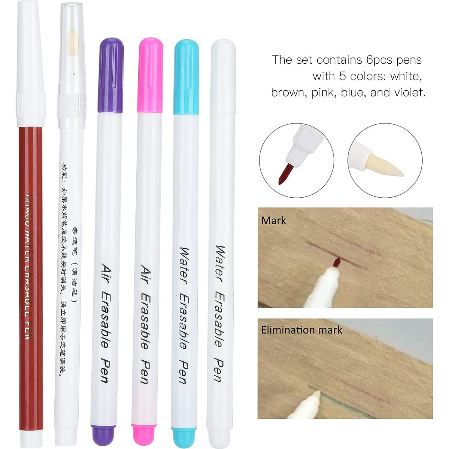 Conjunto de 6 bolígrafos borrables Zerodis - Tinta soluble en agua