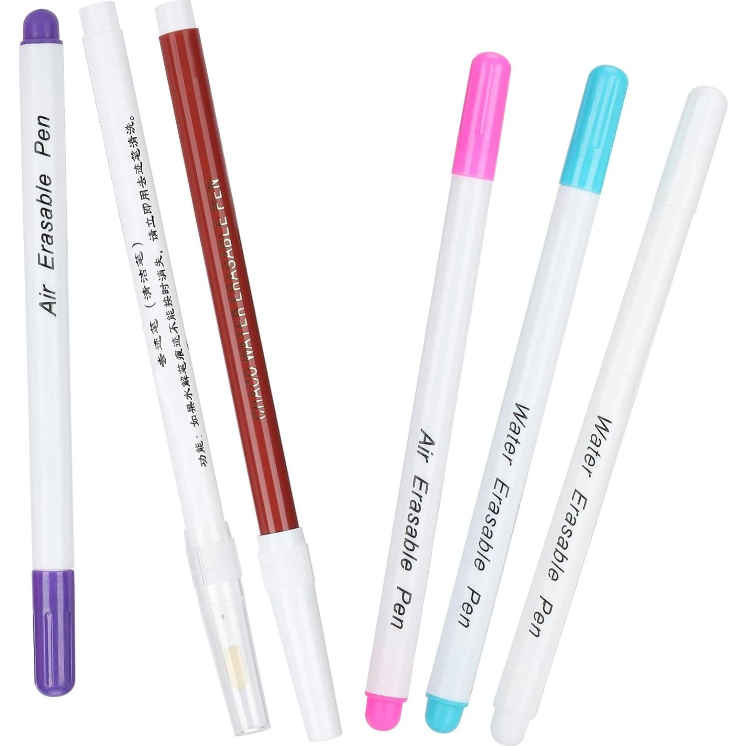 Conjunto de 6 bolígrafos borrables Zerodis - Tinta soluble en agua