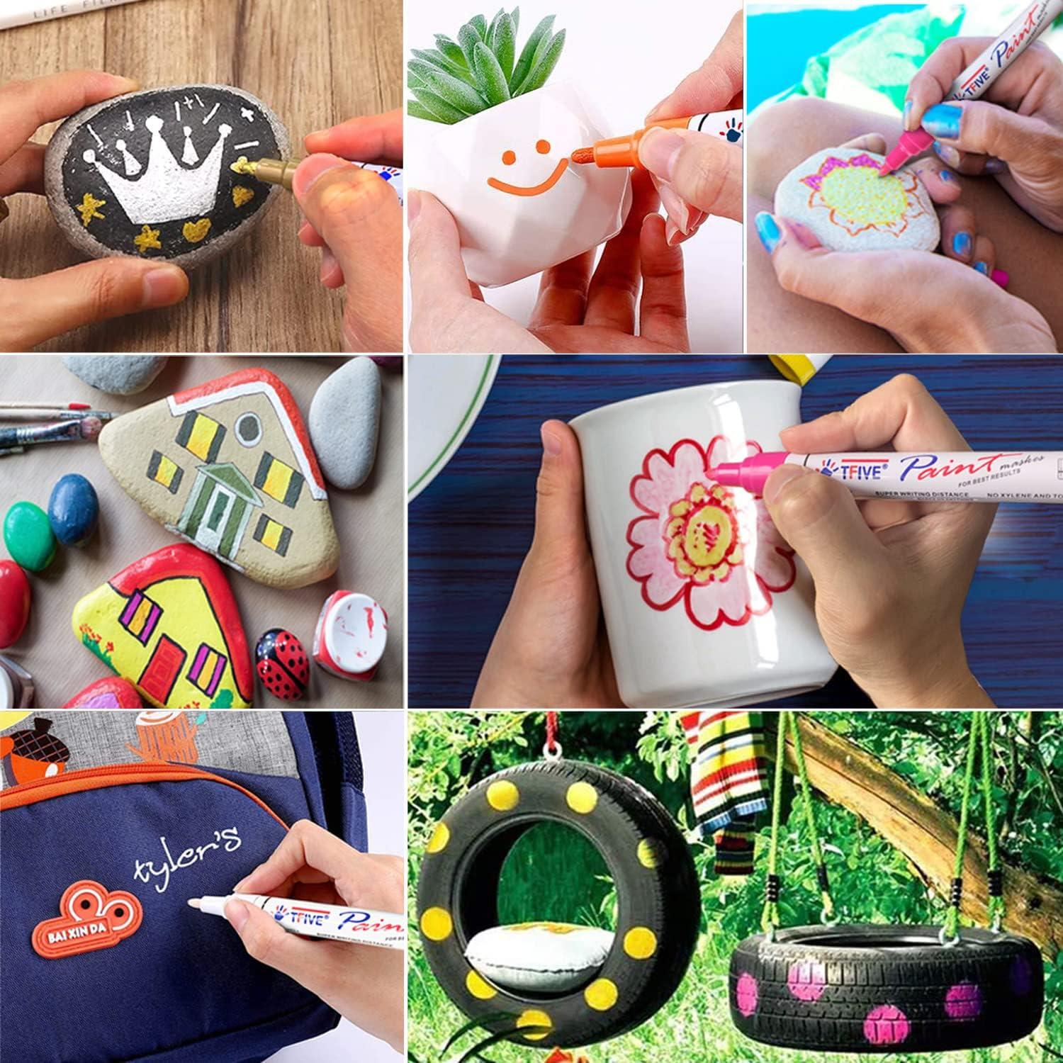 Marcadores de Pintura TFIVE Set de 12 Colores a Base de Aceite