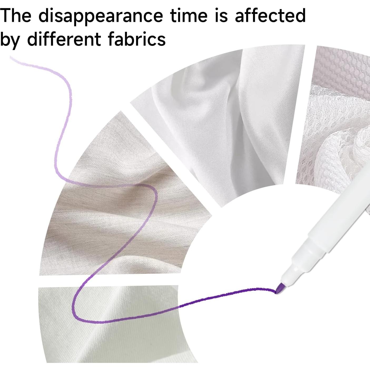 Bolígrafo Borrable por Aire Kearing - 5 Unidades (2 Rosa, 2 Violeta, 1 Borrador)