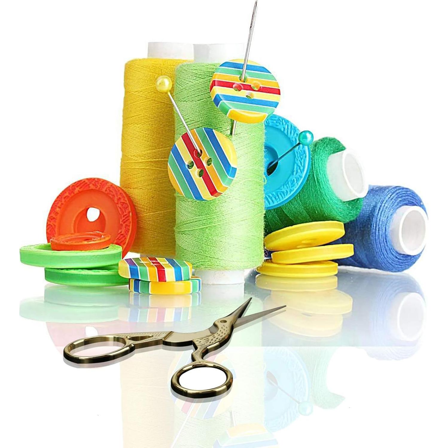 Tijeras de Bordado AQUEENLY 2 Pcs Acero Inoxidable Dorado 10 cm