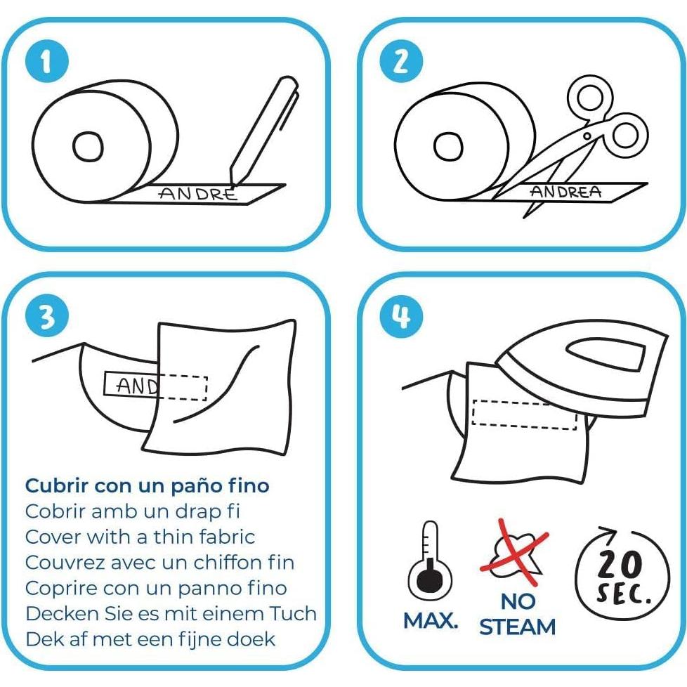 Cinta para Escribir Haberdashery Online 3m x 1cm Algodón Blanca