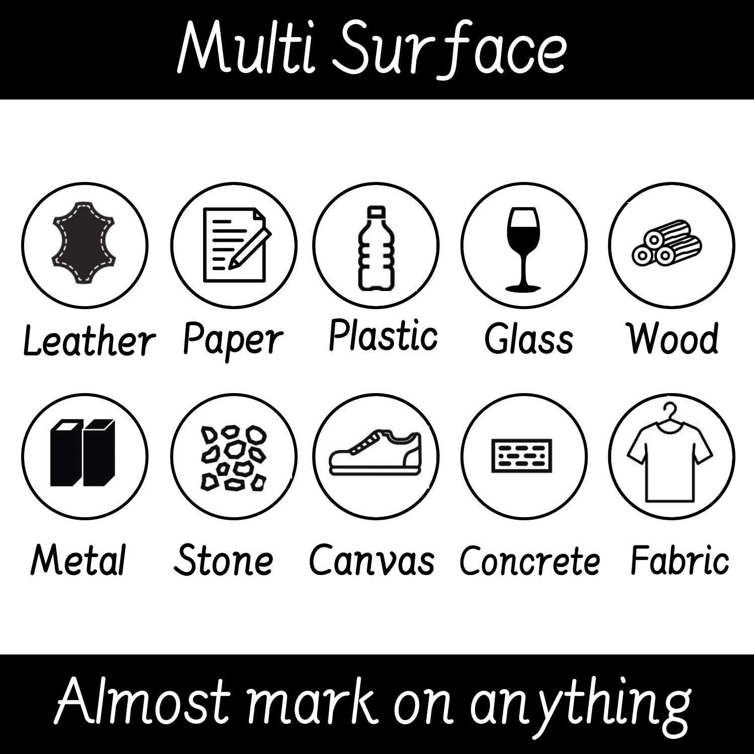 Marcadores de Pintura Permanente Roja Overseas - Paquete de 6