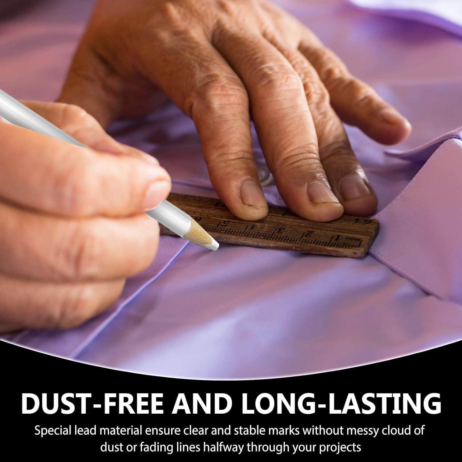 20 Lápices de Tiza para Tela Blancos YFANITI - Precisión y Versatilidad