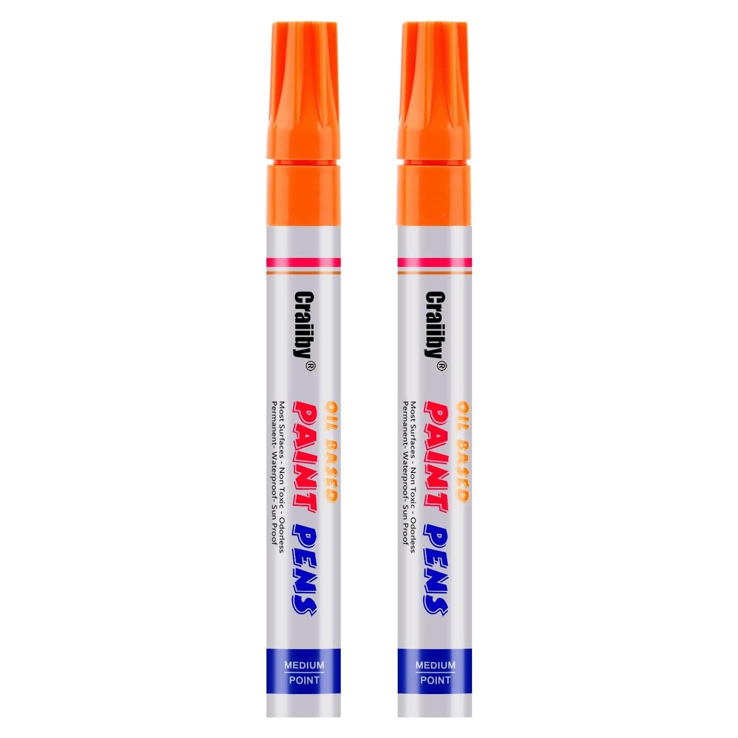 Marcadores de Pintura Permanente Craiiby Naranja Paquete de 2