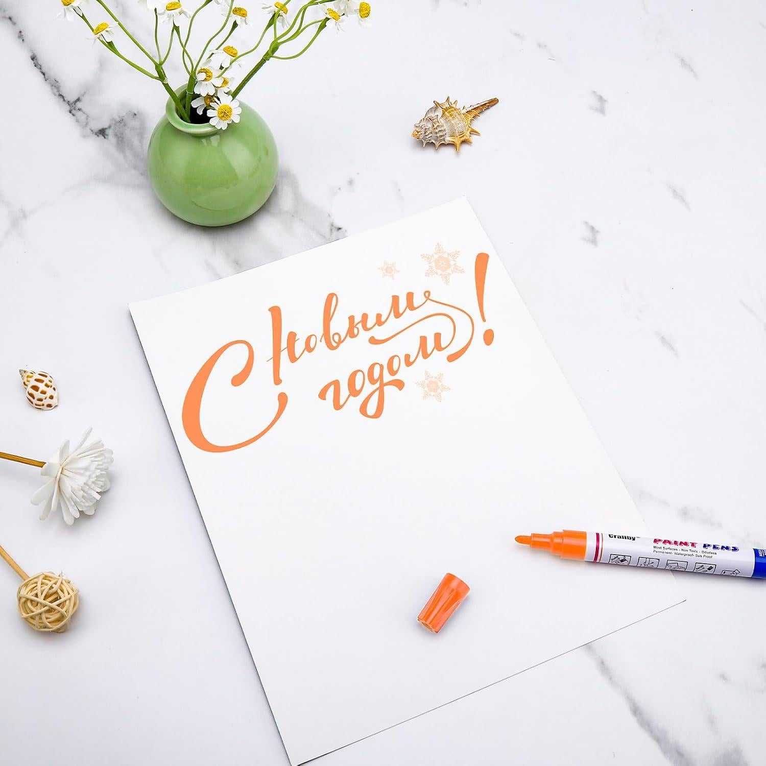 Marcadores de Pintura Permanente Craiiby Naranja Paquete de 2