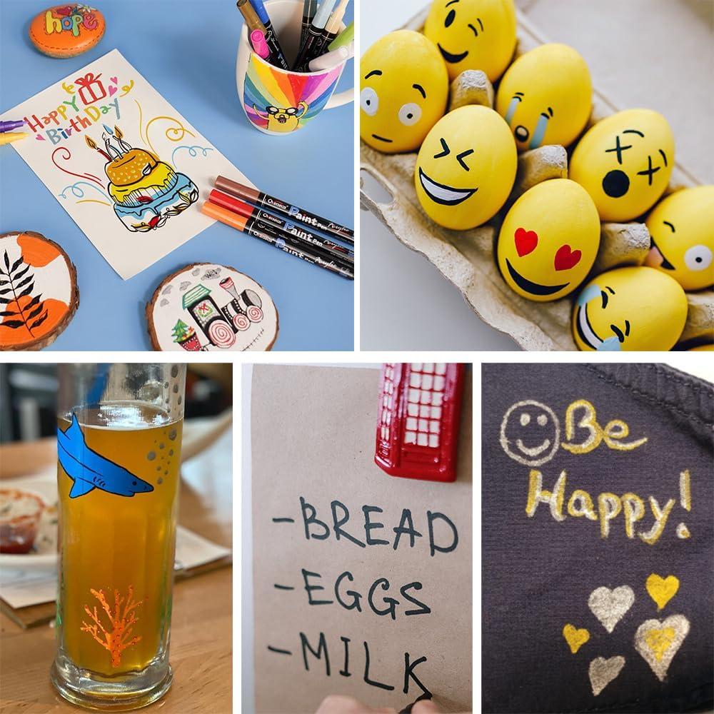 Marcadores de Pintura Acrílica Blanca Overseas 2 Unidades 0.7mm