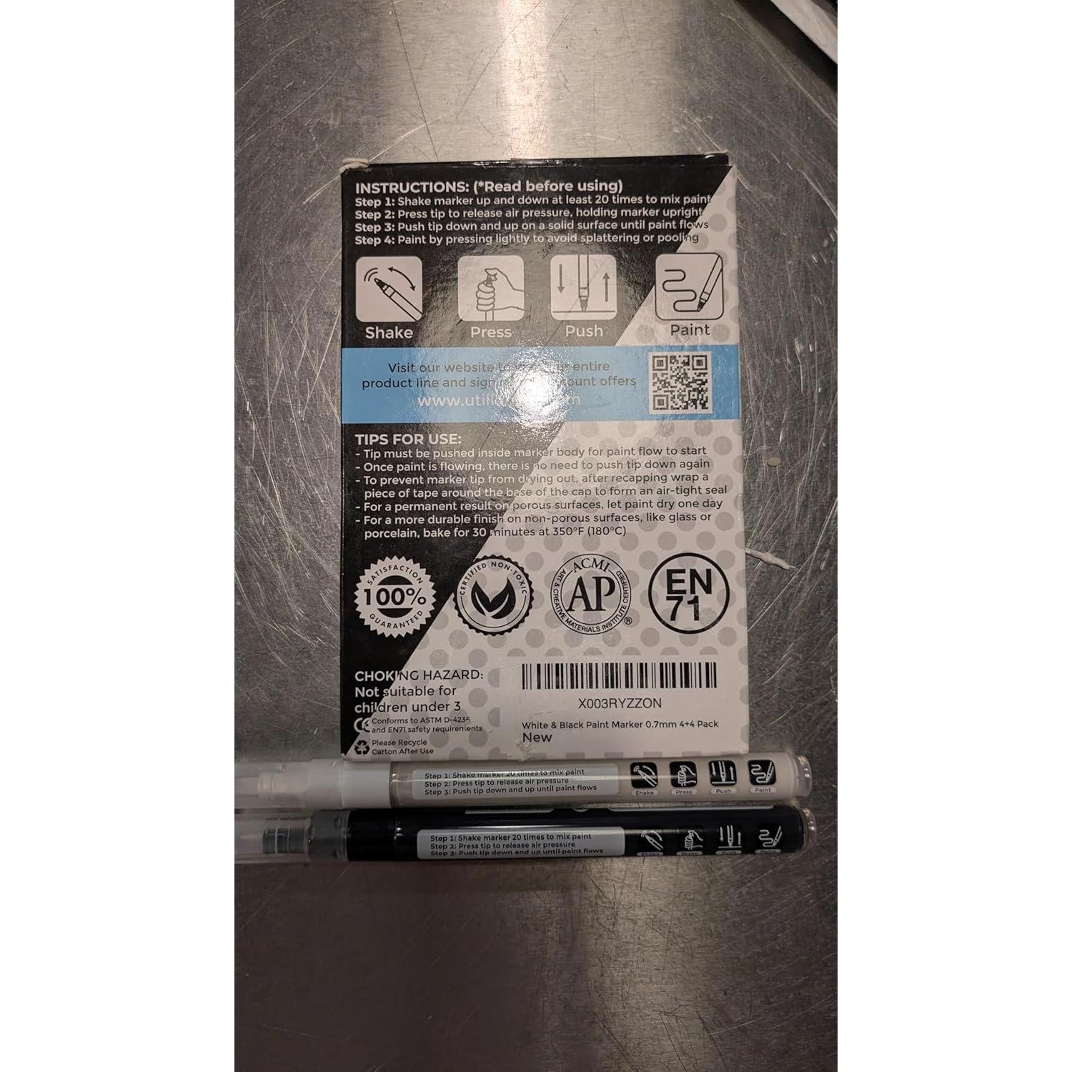 Bolígrafos de Pintura Acrílica Utillo Craft 0.7mm Paquete de 8