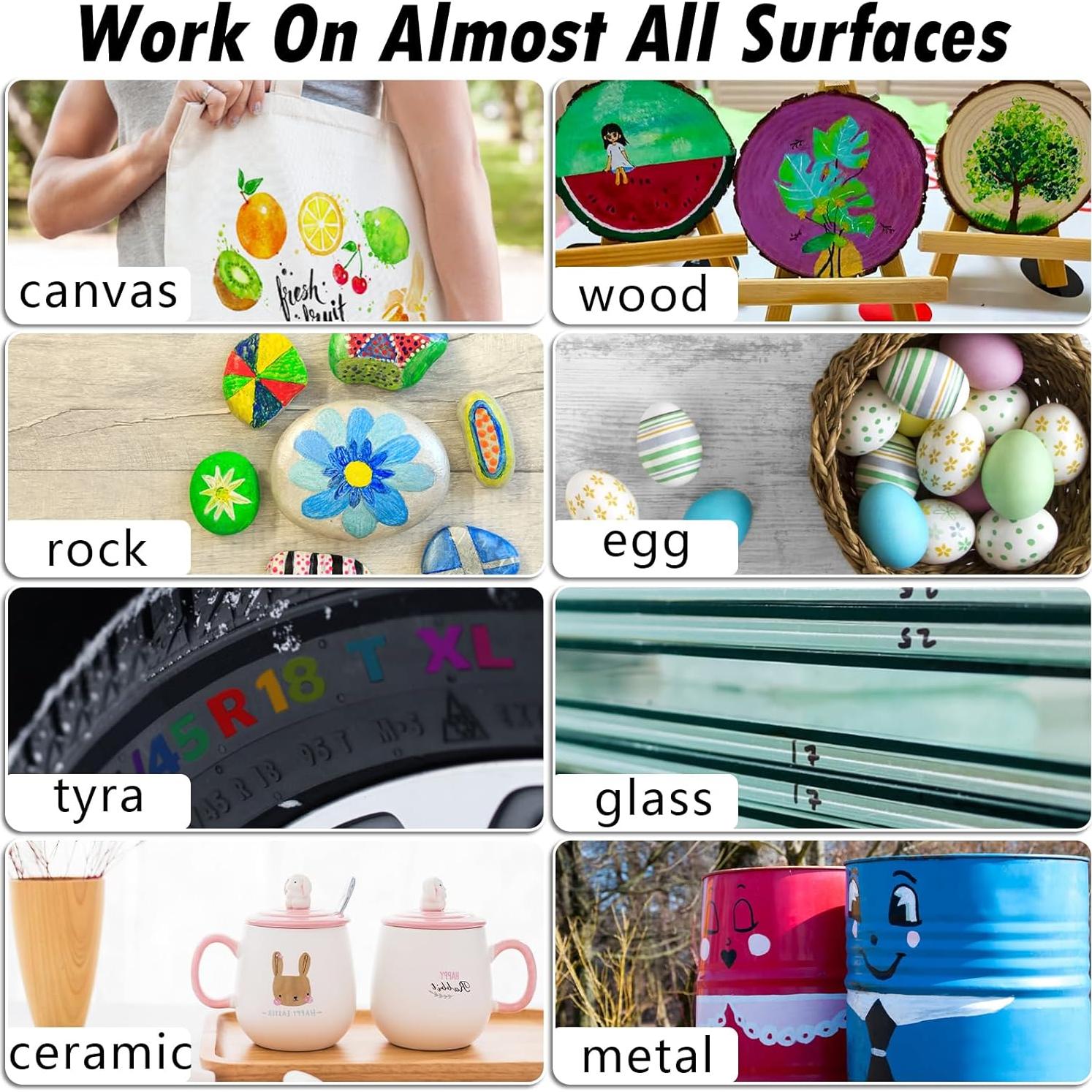 Marcadores de Pintura Amarillos Craiiby - Paquete de 2 Unidades