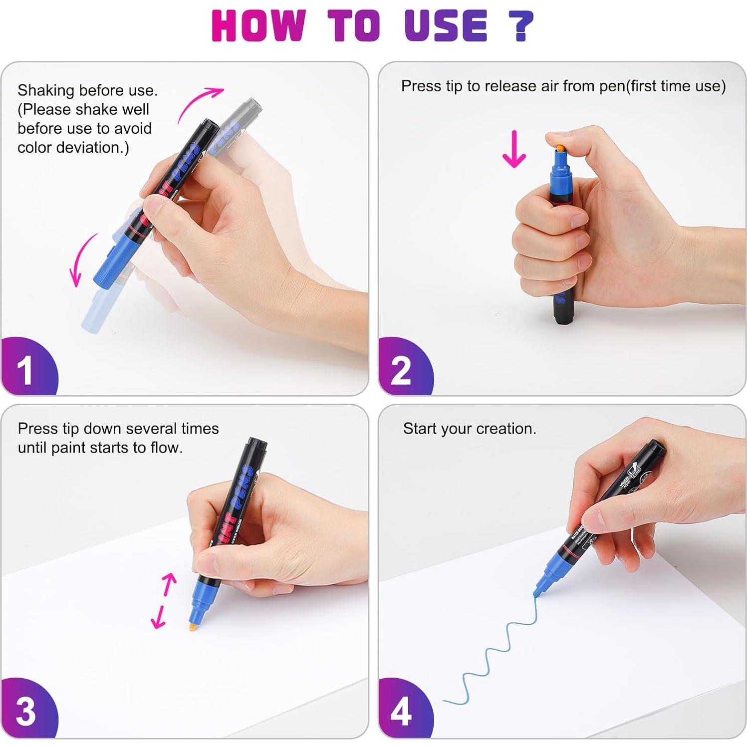 Marcadores de Pintura Amarillos Craiiby - Paquete de 2 Unidades