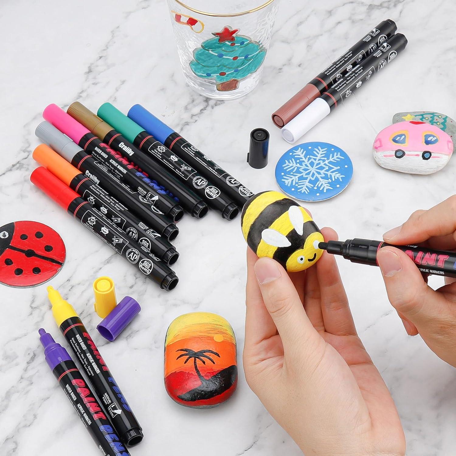 Marcadores de Pintura Amarillos Craiiby - Paquete de 2 Unidades