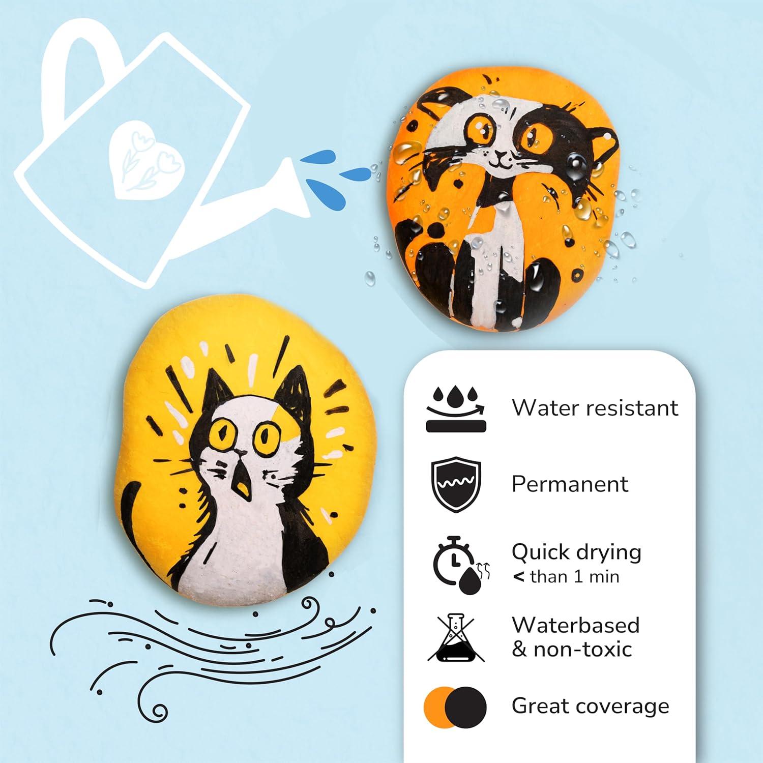 Bolígrafos de Pintura Blanca Zenacolor - Punta Fina - 5 Unidades