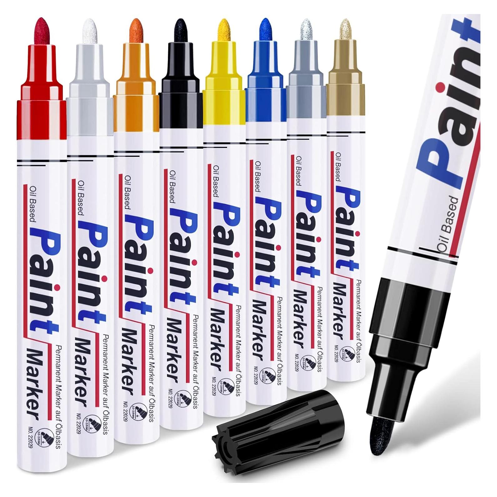 8 Marcadores de Pintura a Base de Aceite DAPAWIN - Multicolor