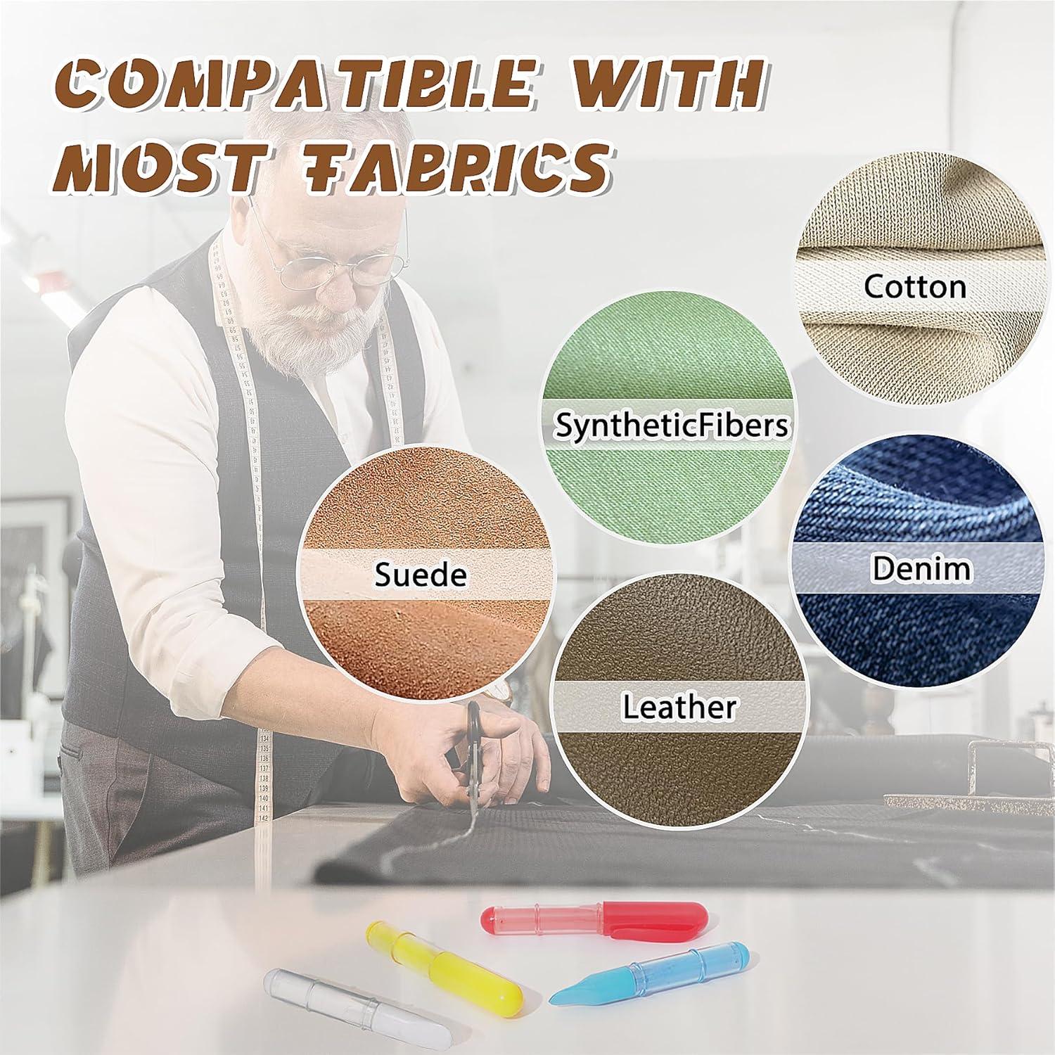 Marcadores de Tiza para Tela Vizava - 4 Colores + Regla 15cm