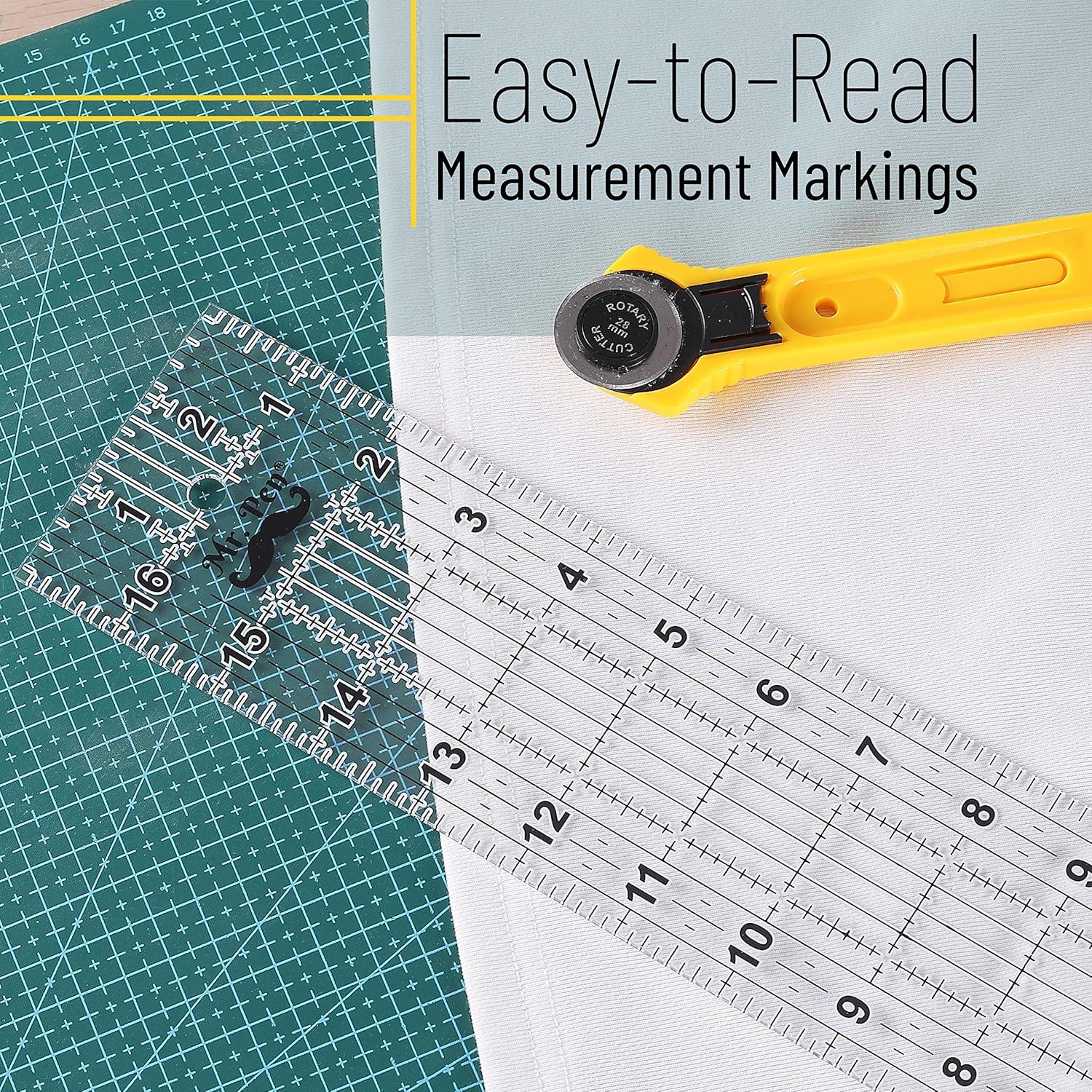 Regla de Costura Mr. Pen 43.18 cm Antideslizante Acolchado