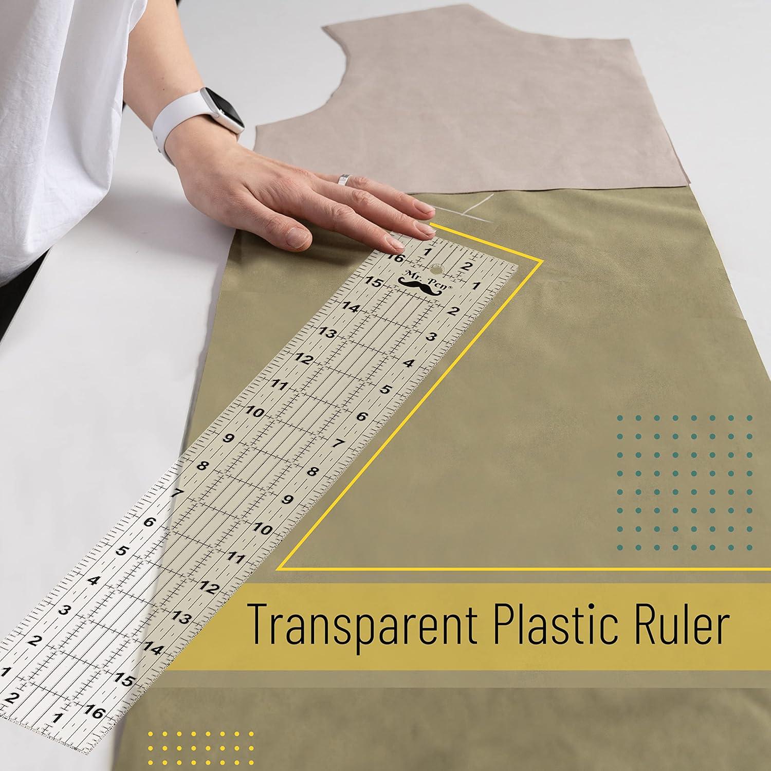 Regla de Costura Mr. Pen 43.18 cm Antideslizante Acolchado