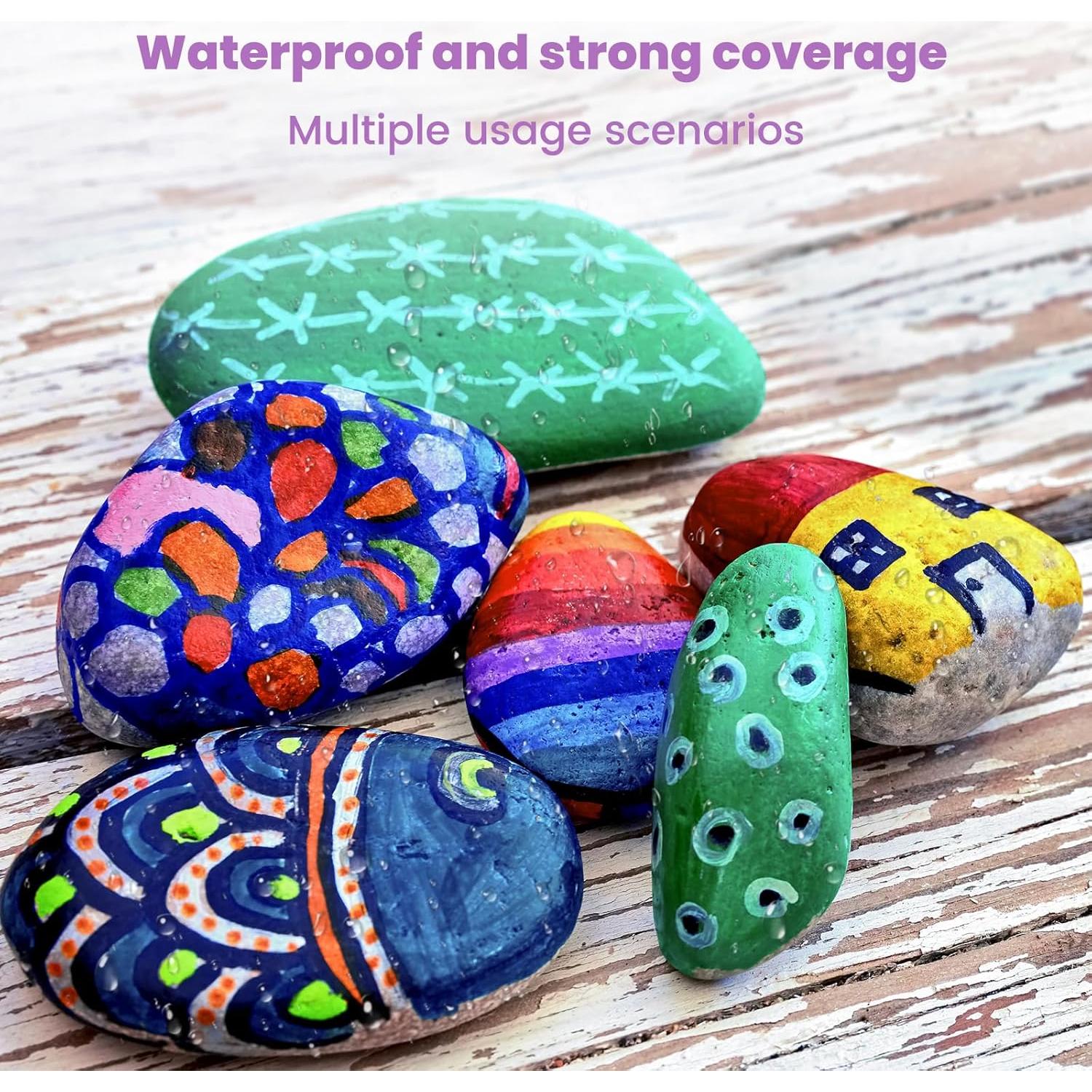 Marcadores de Pintura Acrílica Doble Punta Huesamhi 8 Colores