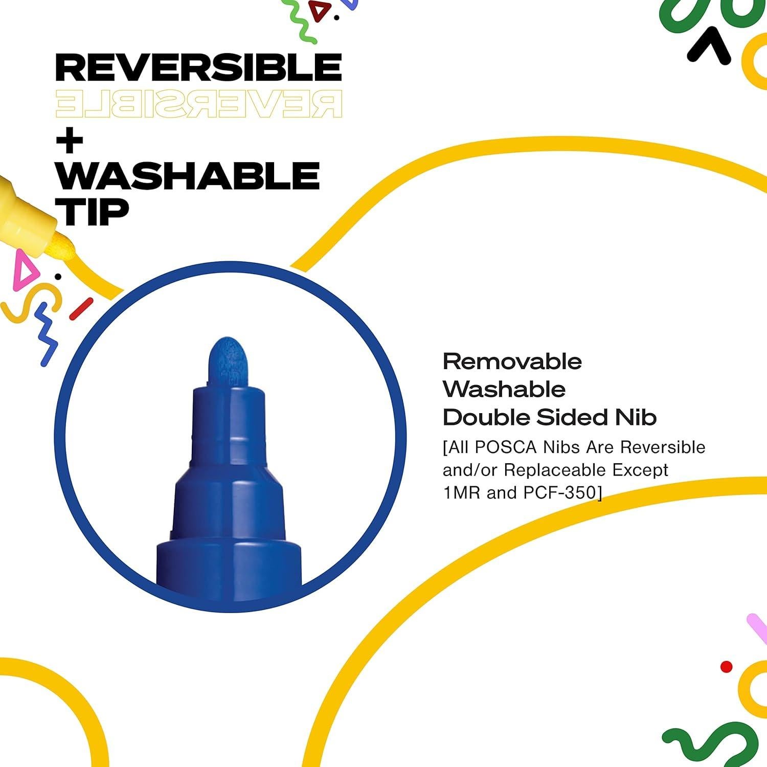 Juego de 8 Marcadores Posca Medianos 5M - Tonos Cálidos