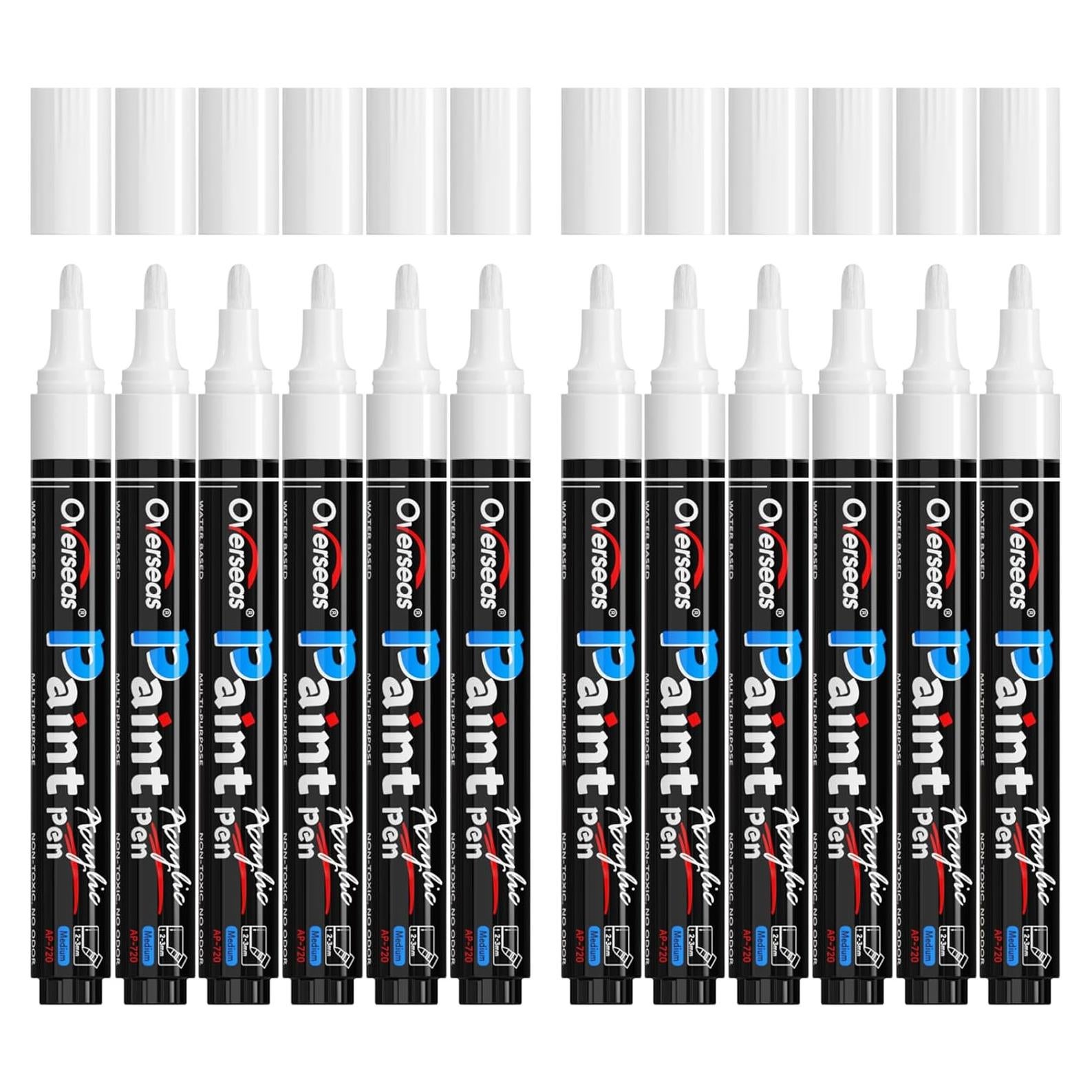 Marcadores de Pintura Acrílica Permanente 12 Unidades Overseas