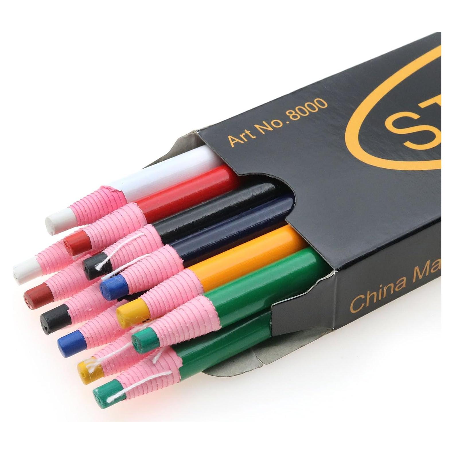 12 Lápices de Marcado para Costura Sunnates - 6 Colores