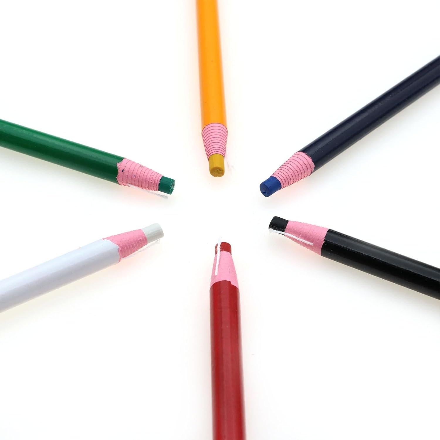 12 Lápices de Marcado para Costura Sunnates - 6 Colores