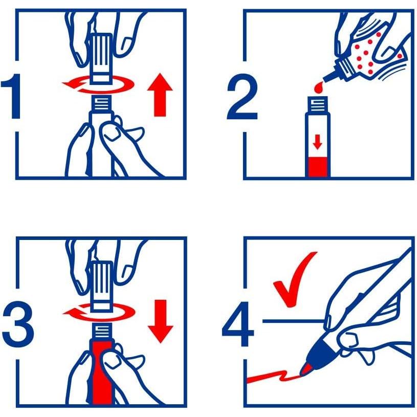edding 3000 Round Nib 1.5-3 mm-Quick-Drying Permanent Waterproof, Smudge-Proof-for Cardboard, Plastic, Wood, Metal, Fabric-Marker, 14: 1 Pen-Light Blue