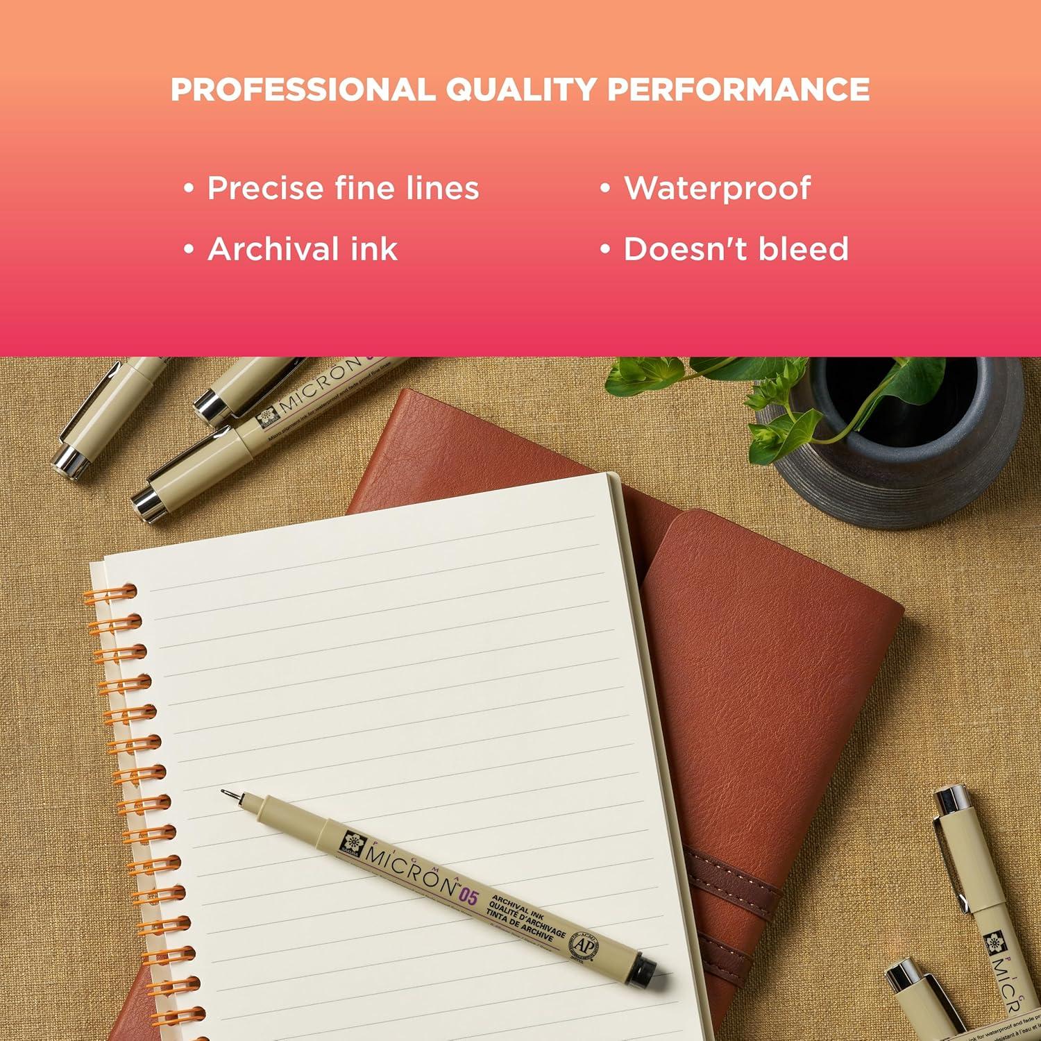 Set de Plumas Sakura Pigma Micron 05 - 8 Colores para Arte